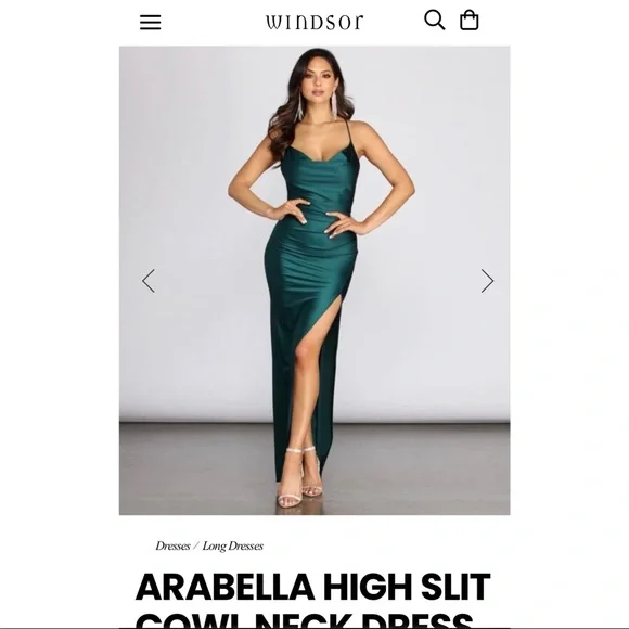 Windsor | Dresses | Never Worn Beautiful Tealgreen Formal Dress With A Leg  Slit Windsor | Poshmark